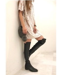 REZOY | 【REZOY】異素材コンビストレッチニーハイブーツ(ブーツ)