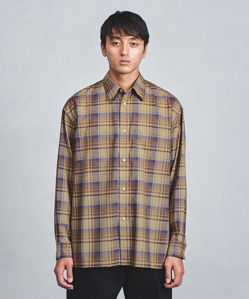 AURALEE（オーラリー）の「＜AURALEE（オーラリー）＞ WOOL CHK SHT（シャツ/ブラウス・メンズ・ダークブラウン/ベージュ・5/3/4）」の10枚目の写真