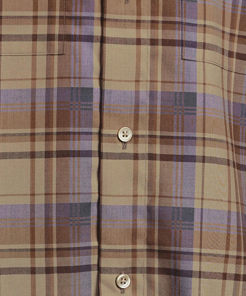 AURALEE（オーラリー）の「＜AURALEE（オーラリー）＞ WOOL CHK SHT（シャツ/ブラウス・メンズ・ダークブラウン/ベージュ・5/3/4）」の4枚目の写真