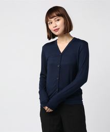 リュクスリブ ボタンアップカーディガン