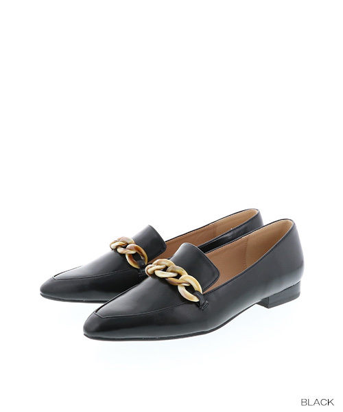 RANDA（ランダ）の「チェーンローファー（ローファー・レディース・ブラック/クリーム/ダークベージュ・LL/S/M/L）」の2枚目の写真