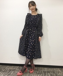axes femme（アクシーズファム）の「花柄切替ワンピース（ワンピース