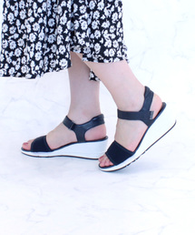 Naturalizer    | ナチュラライザー/N519F6316/スポーティ アンクルストラップ /ウエッジヒールサンダル(サンダル)