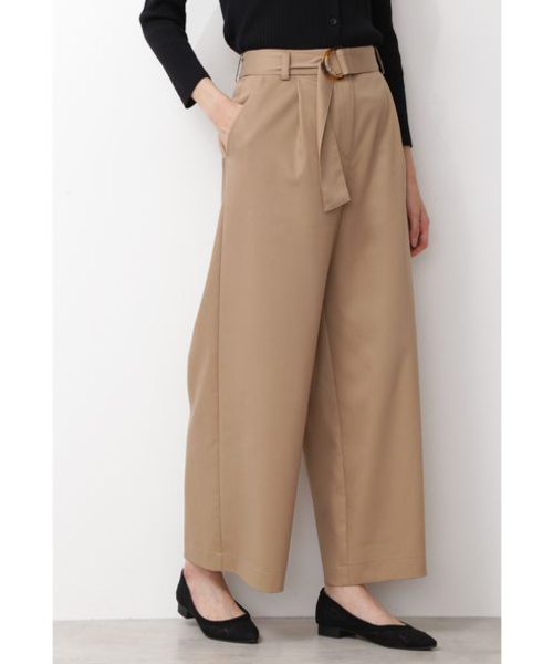 NATURAL BEAUTY BASIC(ナチュラルビューティーベーシック)の「〈ウォッシャブル〉シャンブレーワイドパンツ(その他パンツ・レディース・ベージュ/ネイビー/ブルー系その他7・LARGE/MEDIUM/SMALL/X-SMALL)」の2枚目の写真