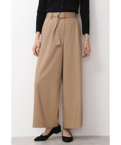 NATURAL BEAUTY BASIC(ナチュラルビューティーベーシック)の「〈ウォッシャブル〉シャンブレーワイドパンツ(その他パンツ・レディース・ベージュ/ネイビー/ブルー系その他7・LARGE/MEDIUM/SMALL/X-SMALL)」の8枚目の写真