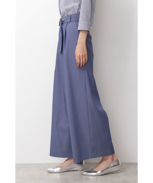 NATURAL BEAUTY BASIC(ナチュラルビューティーベーシック)の「〈ウォッシャブル〉シャンブレーワイドパンツ(その他パンツ・レディース・ベージュ/ネイビー/ブルー系その他7・LARGE/MEDIUM/SMALL/X-SMALL)」の13枚目の写真