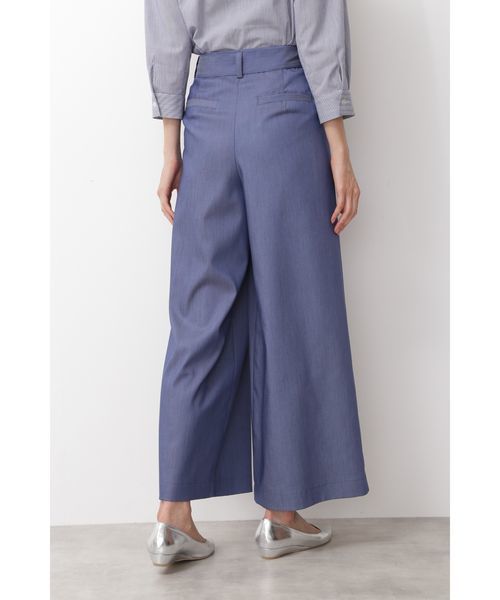 NATURAL BEAUTY BASIC(ナチュラルビューティーベーシック)の「〈ウォッシャブル〉シャンブレーワイドパンツ(その他パンツ・レディース・ベージュ/ネイビー/ブルー系その他7・LARGE/MEDIUM/SMALL/X-SMALL)」の14枚目の写真