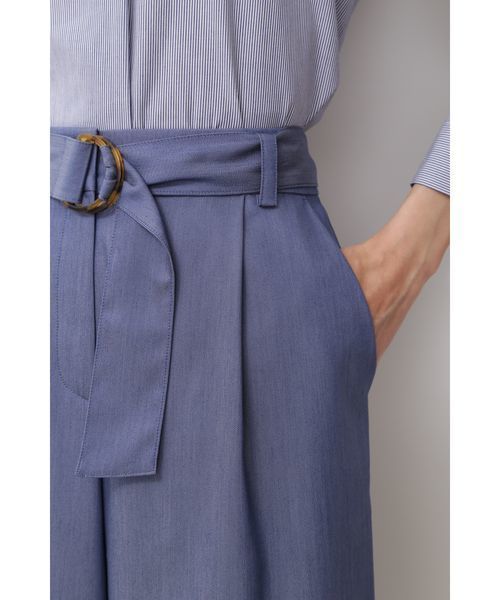 NATURAL BEAUTY BASIC(ナチュラルビューティーベーシック)の「〈ウォッシャブル〉シャンブレーワイドパンツ(その他パンツ・レディース・ベージュ/ネイビー/ブルー系その他7・LARGE/MEDIUM/SMALL/X-SMALL)」の15枚目の写真