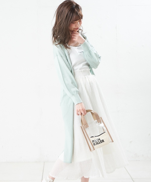 natural couture（ナチュラルクチュール）の「ドットジャガードボリュームスカート（スカート・レディース・ブラック/ブラウン/グレー/オフホワイト・FREE）」の16枚目の写真