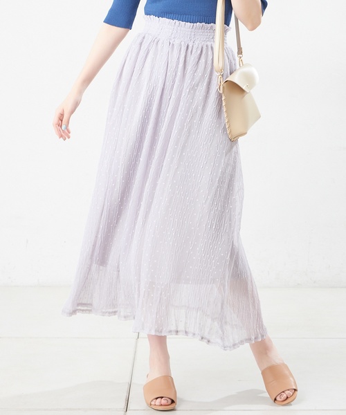 natural couture（ナチュラルクチュール）の「ドットジャガードボリュームスカート（スカート・レディース・ブラック/ブラウン/グレー/オフホワイト・FREE）」の17枚目の写真