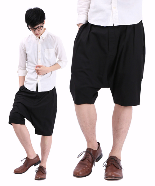 WEGO（ウィゴー）の「WEGO/サルエルショーツ（その他パンツ・メンズ・ブラック/ライトグレー・MEDIUM/LARGE）」の2枚目の写真