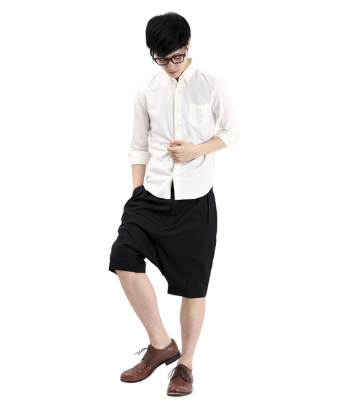 WEGO（ウィゴー）の「WEGO/サルエルショーツ（その他パンツ・メンズ・ブラック/ライトグレー・MEDIUM/LARGE）」の11枚目の写真