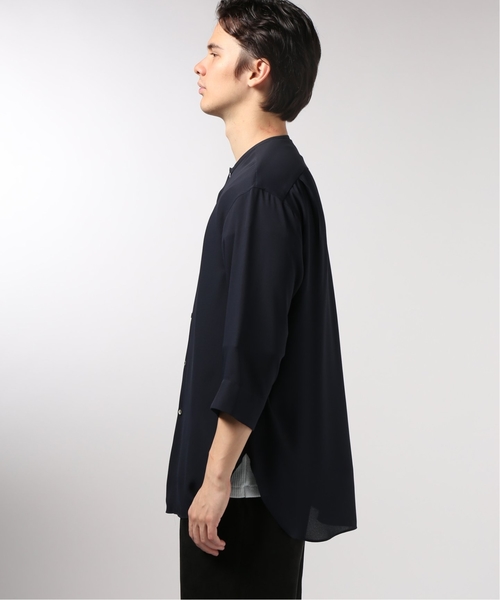 EDIFICE（エディフィス）の「LA BOUCLE / ラブ―クル アムンゼンノーカラーシャツ 7/S（シャツ/ブラウス・メンズ・ネイビー/グレー・44/46/48）」の11枚目の写真