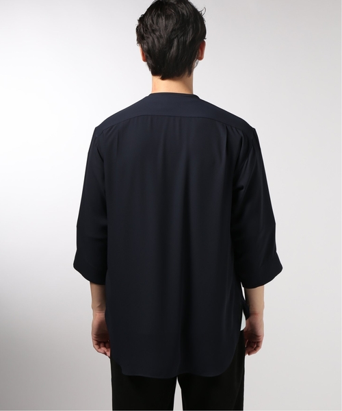 EDIFICE（エディフィス）の「LA BOUCLE / ラブ―クル アムンゼンノーカラーシャツ 7/S（シャツ/ブラウス・メンズ・ネイビー/グレー・44/46/48）」の7枚目の写真