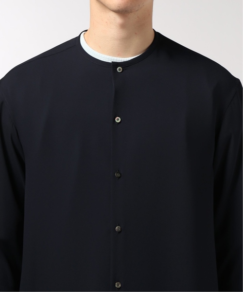 EDIFICE（エディフィス）の「LA BOUCLE / ラブ―クル アムンゼンノーカラーシャツ 7/S（シャツ/ブラウス・メンズ・ネイビー/グレー・44/46/48）」の9枚目の写真