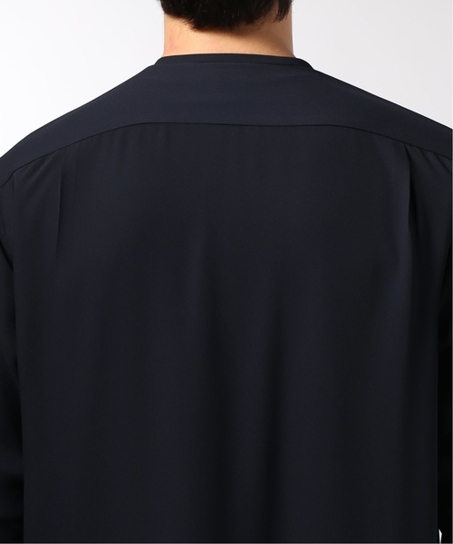 EDIFICE（エディフィス）の「LA BOUCLE / ラブ―クル アムンゼンノーカラーシャツ 7/S（シャツ/ブラウス・メンズ・ネイビー/グレー・44/46/48）」の4枚目の写真