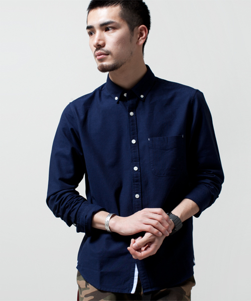 NANO universe（ナノユニバース）の「スーピマコットンOXシャツ（シャツ/ブラウス・メンズ・ホワイト/ラベンダー/ライトピンク/オレンジ/イエロー/サックスブルー/ネイビー・X-LARGE/MEDIUM/SMALL/LARGE）」の3枚目の写真