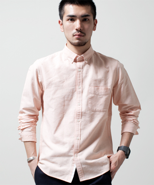 NANO universe（ナノユニバース）の「スーピマコットンOXシャツ（シャツ/ブラウス・メンズ・ホワイト/ラベンダー/ライトピンク/オレンジ/イエロー/サックスブルー/ネイビー・X-LARGE/MEDIUM/SMALL/LARGE）」の7枚目の写真