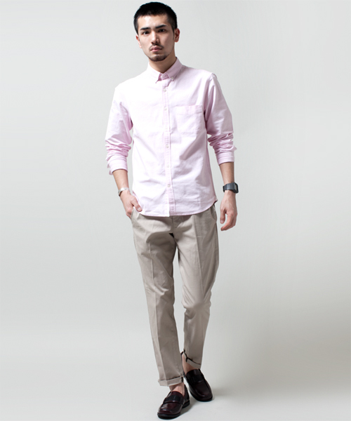 NANO universe（ナノユニバース）の「スーピマコットンOXシャツ（シャツ/ブラウス・メンズ・ホワイト/ラベンダー/ライトピンク/オレンジ/イエロー/サックスブルー/ネイビー・X-LARGE/MEDIUM/SMALL/LARGE）」の18枚目の写真