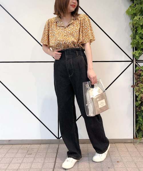 one after another NICE CLAUP（ワンアフターアナザーナイスクラップ）の「バックレースアップデニムパンツ（デニムパンツ・レディース・ブラック/ネイビー/ブルー・SMALL/MEDIUM）」の18枚目の写真