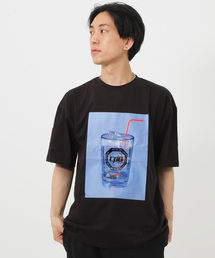 フロントデザインTシャツ/半袖カットソー