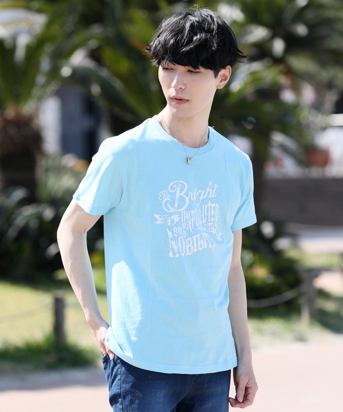 TopIsm(トップイズム)の「アメカジ擦れロゴプリント半袖クルーネックTシャツ(Tシャツ/カットソー・メンズ・その他1/その他4/その他12/その他7/その他10/その他8/その他3/その他13/その他2/その他6/その他11/その他5/その他9・L/LL/M)」の2枚目の写真