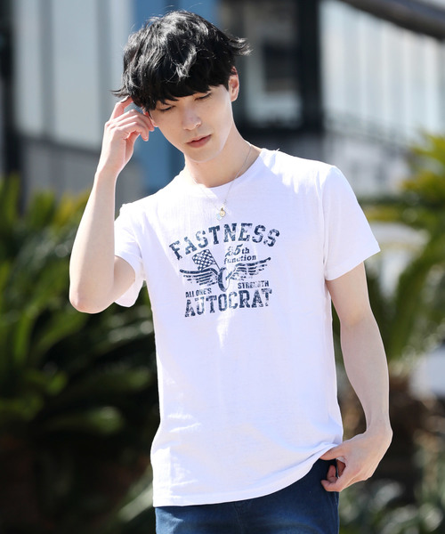 TopIsm(トップイズム)の「アメカジ擦れロゴプリント半袖クルーネックTシャツ(Tシャツ/カットソー・メンズ・その他1/その他4/その他12/その他7/その他10/その他8/その他3/その他13/その他2/その他6/その他11/その他5/その他9・L/LL/M)」の4枚目の写真
