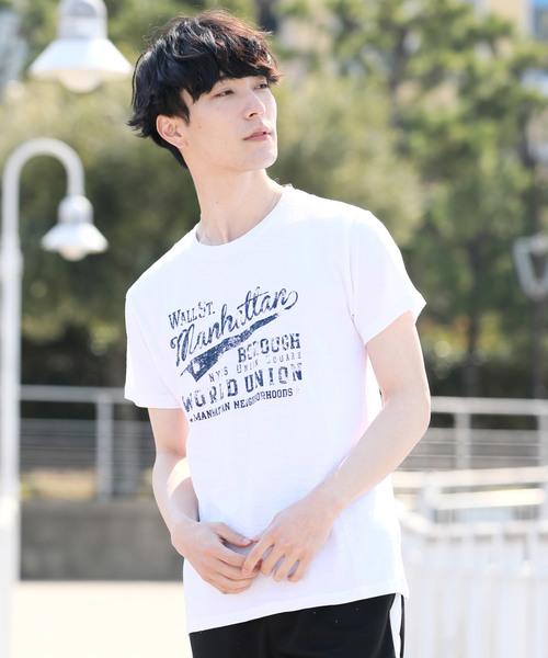 TopIsm(トップイズム)の「アメカジ擦れロゴプリント半袖クルーネックTシャツ(Tシャツ/カットソー・メンズ・その他1/その他4/その他12/その他7/その他10/その他8/その他3/その他13/その他2/その他6/その他11/その他5/その他9・L/LL/M)」の10枚目の写真