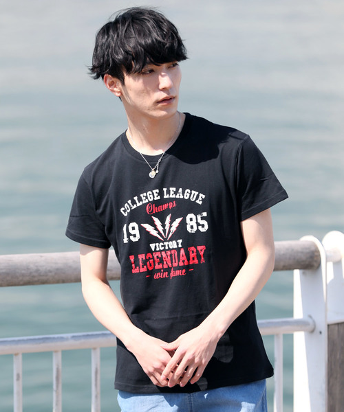 TopIsm(トップイズム)の「アメカジ擦れロゴプリント半袖クルーネックTシャツ(Tシャツ/カットソー・メンズ・その他1/その他4/その他12/その他7/その他10/その他8/その他3/その他13/その他2/その他6/その他11/その他5/その他9・L/LL/M)」の12枚目の写真
