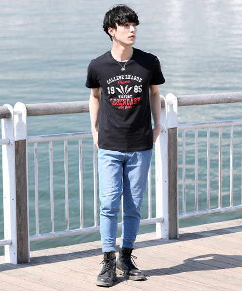 TopIsm(トップイズム)の「アメカジ擦れロゴプリント半袖クルーネックTシャツ(Tシャツ/カットソー・メンズ・その他1/その他4/その他12/その他7/その他10/その他8/その他3/その他13/その他2/その他6/その他11/その他5/その他9・L/LL/M)」の22枚目の写真