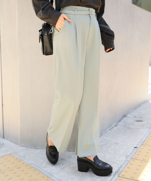 Heather（ヘザー）の「ホソベルトツキストレートパンツ 854187（その他パンツ・レディース・ブラウン/ライトベージュ/ミント・SMALL/MEDIUM）」の3枚目の写真