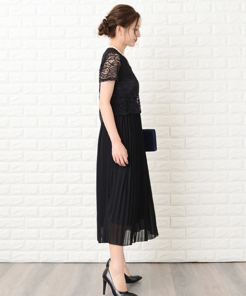 GIRL DRESS FOR NOW ドレス レースブラウス・プリーツスカート