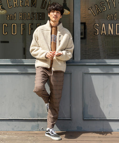 coen（コーエン）の「TRストレッチ起毛チェックイージーパンツ（その他パンツ・メンズ・ダークグレー/ブラウン・MEDIUM/X-LARGE/SMALL/LARGE）」の21枚目の写真