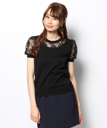 Rirandture | レース透け半袖ニット(ニット/セーター)