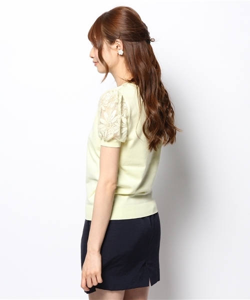 Rirandture - 【新品】Rirandture レース透けニット Rirandture（リランドチュール）の「レース透け半袖ニット