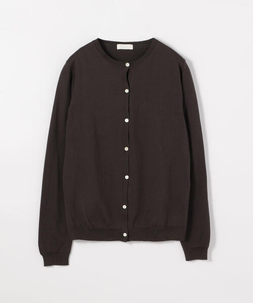 BALLSEY(ボールジィ)の「ハイゲージコットン クルーネックカーディガン(カーディガン/ボレロ・レディース・ピンク/ネイビー/ライトグレー/ホワイト/チャコールグレー/ライトグリーン/ダークブラウン/グレー/ミント/ライトベージュ/サックスブルー/ブルー系その他/イエロー/オレンジ/グリーン・L/S/M)」の4枚目の写真