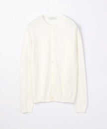 ハイゲージコットン クルーネックカーディガン