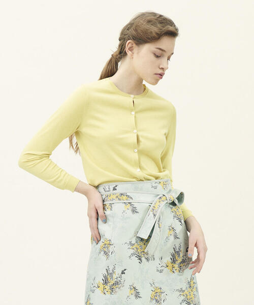 BALLSEY(ボールジィ)の「ハイゲージコットン クルーネックカーディガン(カーディガン/ボレロ・レディース・ピンク/ネイビー/ライトグレー/ホワイト/チャコールグレー/ライトグリーン/ダークブラウン/グレー/ミント/ライトベージュ/サックスブルー/ブルー系その他/イエロー/オレンジ/グリーン・L/S/M)」の13枚目の写真