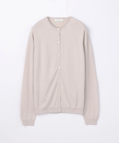 BALLSEY(ボールジィ)の「ハイゲージコットン クルーネックカーディガン(カーディガン/ボレロ・レディース・ピンク/ネイビー/ライトグレー/ホワイト/チャコールグレー/ライトグリーン/ダークブラウン/グレー/ミント/ライトベージュ/サックスブルー/ブルー系その他/イエロー/オレンジ/グリーン・L/S/M)」の3枚目の写真