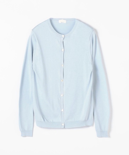 BALLSEY(ボールジィ)の「ハイゲージコットン クルーネックカーディガン(カーディガン/ボレロ・レディース・ピンク/ネイビー/ライトグレー/ホワイト/チャコールグレー/ライトグリーン/ダークブラウン/グレー/ミント/ライトベージュ/サックスブルー/ブルー系その他/イエロー/オレンジ/グリーン・L/S/M)」の11枚目の写真