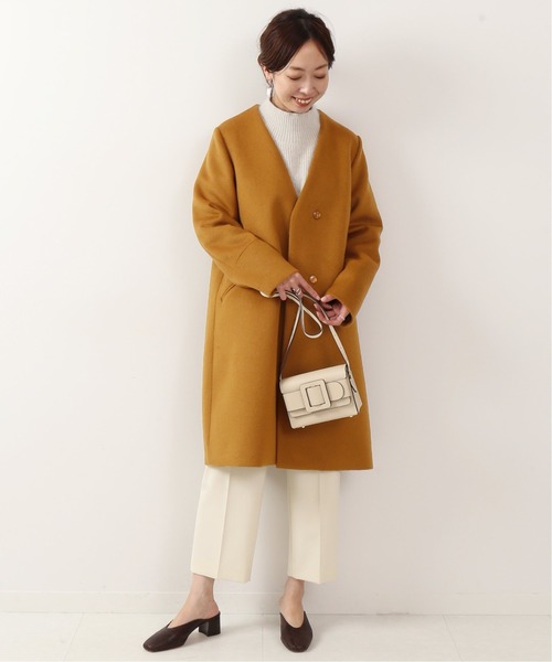 【NOBLE ノーブル】シャルムビーバーVカラーコート NOBLE ノーブル】シャルムビーバーVカラーコート
