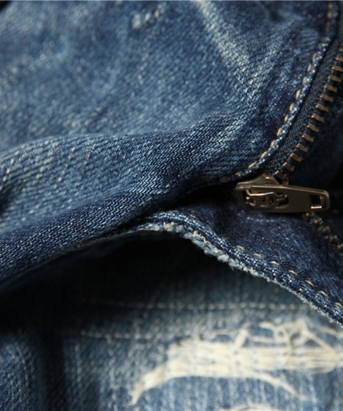 HYSTERIC GLAMOUR（ヒステリックグラマー）の「CRS加工 デニムショートPT（デニムパンツ・レディース・インディゴブルー・X-SMALL/SMALL/MEDIUM）」の6枚目の写真