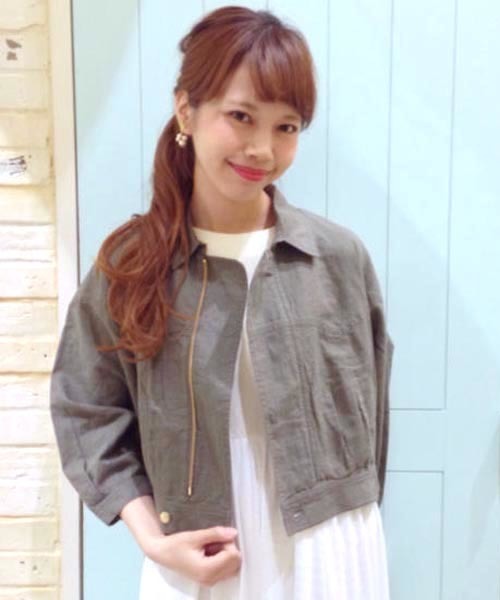 Kastane（カスタネ）の「【Kastane】綿麻ブルゾン（その他アウター・レディース・アイボリー/カーキ/ネイビー・FREE）」の18枚目の写真