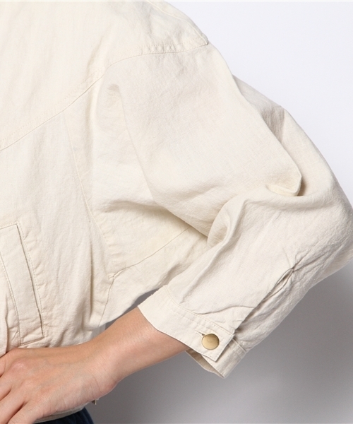 Kastane（カスタネ）の「【Kastane】綿麻ブルゾン（その他アウター・レディース・アイボリー/カーキ/ネイビー・FREE）」の8枚目の写真