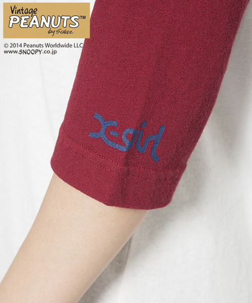 SNOOPY(スヌーピー)の「【スヌーピー】 SNOOPY B/B TEE(Tシャツ/カットソー・レディース・ブラック/バーガンディー/ブルー・1/2)」の13枚目の写真