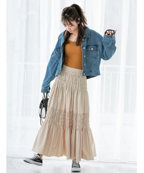 fifth（フィフス）の「オーバーサイズデニムジャケット（ライダースジャケット・レディース・ブルー・MEDIUM）」の3枚目の写真