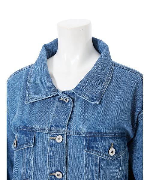 fifth（フィフス）の「オーバーサイズデニムジャケット（ライダースジャケット・レディース・ブルー・MEDIUM）」の4枚目の写真