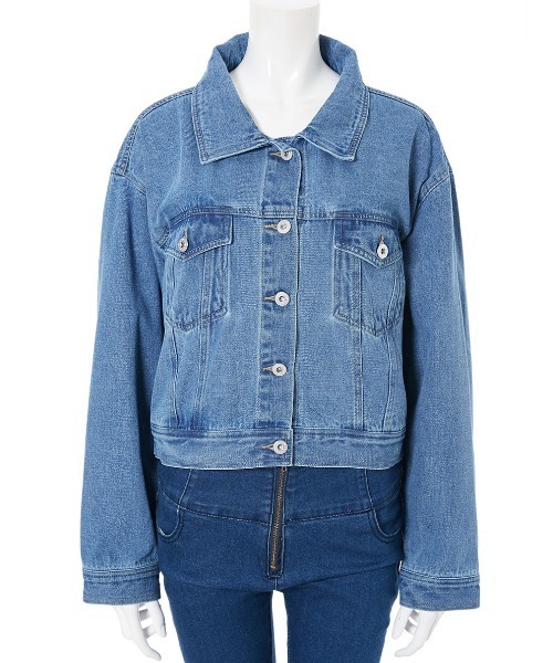 fifth（フィフス）の「オーバーサイズデニムジャケット（ライダースジャケット・レディース・ブルー・MEDIUM）」の15枚目の写真