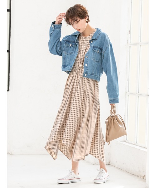 fifth（フィフス）の「オーバーサイズデニムジャケット（ライダースジャケット・レディース・ブルー・MEDIUM）」の14枚目の写真