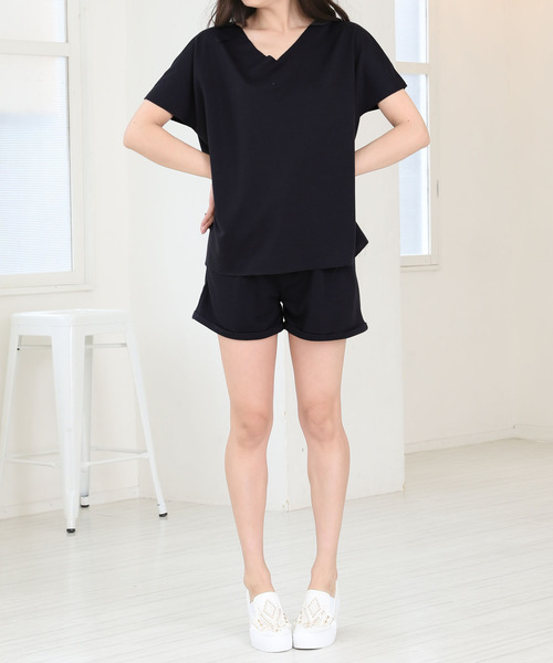 Girly Doll(ガーリードール)の「ベーシックセットアップ(Tシャツ/カットソー・レディース・ブラック/チャコール/グレー/ベージュ・XL/L/M)」の8枚目の写真